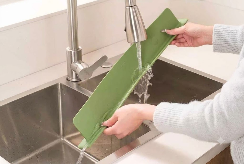 Silicone Sink Splash Guard with Suction Cup | Kitchen Counter Protector | NovaEx