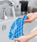 Honeycomb Ice Tray with Lid | Food-Grade Silicone | 37 Hexagon Cubes | NovaEx